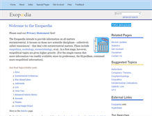 Tablet Screenshot of exopaedia.org
